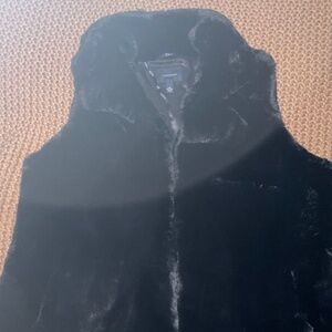 Lands End fur vest